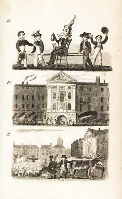 Guy Fawkes v Effigy, Bartholomew’s Hospital a Smithfield Market od Isaac Taylor