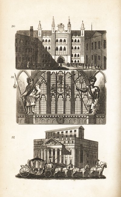 London Guildhall, Gog a Magog a Mansion House od Isaac Taylor