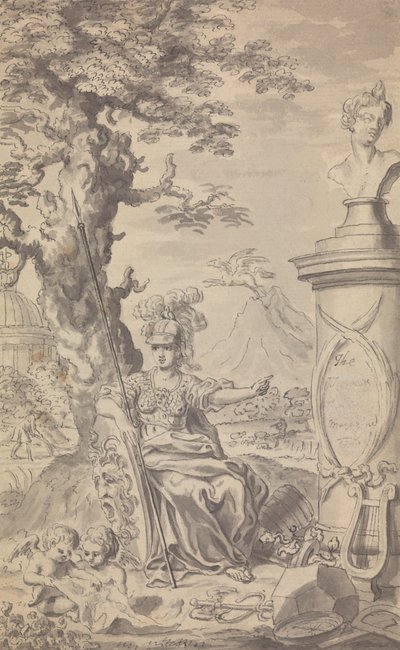 Časopis Town and Country - Frontispis pro rok 1769 (1. číslo tedy č. roč.) od Isaac Taylor