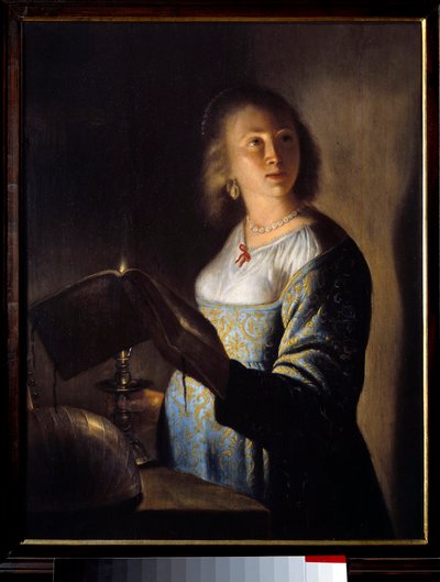 Mladá dívka se svíčkou „Obraz od Isaaca de Jouderville (1613-1684) 17. století Lille, Musee des Beaux Arts. od Isaac de Jouderville