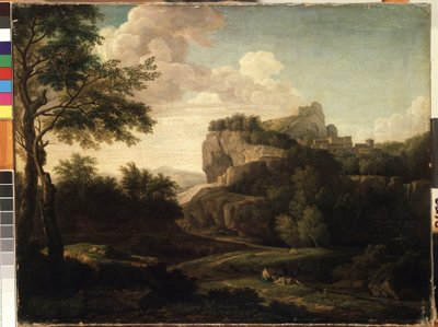 Obraz ""Krajina"" od Isaaca de Moucheron (1667-1744) Muzeum výtvarného umění Mikalojus Konstantinas Ciurlionis z 18. století, Kaunas, Litva od Isaac de Moucheron