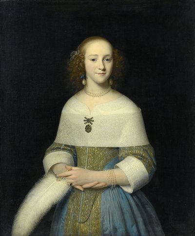 Portrét mladé ženy, možná Susanna Reael, 1656 od Isaack Luttichuys