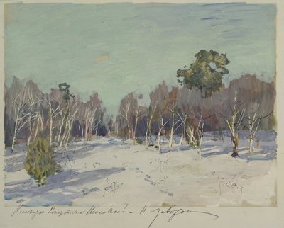 Zahrada ve sněhu, 1880 od Isaak Ilyich Levitan