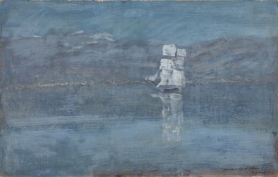 Krajina s plachetnicí, konec 90. let 19. století od Isaak Ilyich Levitan