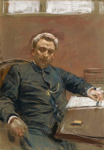 Portrét herce němého filmu Alexandra Pavloviče Lenského 1847-1908, 90. léta 19. století. od Isaak Ilyich Levitan