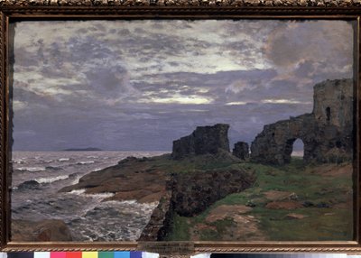 Pozůstatky minulosti, Soumrak, Finsko - Obraz Isaaka (Isaaca) Iljiče Levitana (1860-1900), olej na plátně od Isaak Ilyich Levitan