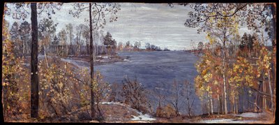 Pozdní podzim. Obraz Isaaka Izraileviče Brodského (Brodského) (1884-1939), olej na plátně od Isaak Israilevich Brodsky