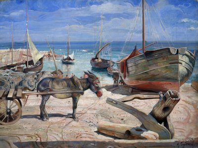 "Ostrov Capri"" Obraz Isaaca Brodského (Brodski) (1884-1939) 1929 Regionální muzeum umění, Berdyansk od Isaak Israilevich Brodsky