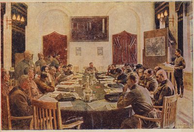 Zasedání Revoluční vojenské rady, Sovětské Rusko. c1925-1934 od Isaak Israilevich Brodsky