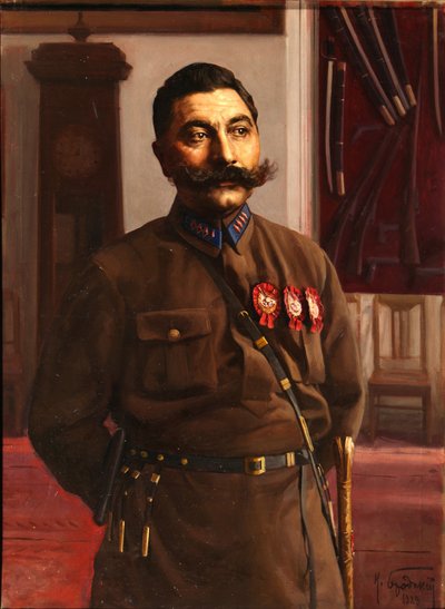 Portrét Semjona Michajloviče Budyonného 1883-1973, 1929 od Isaak Israilevich Brodsky