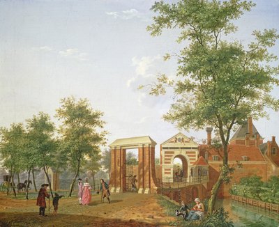 Pohled na Zylpoort, Harlem, 1780 od Isaac Ouwater