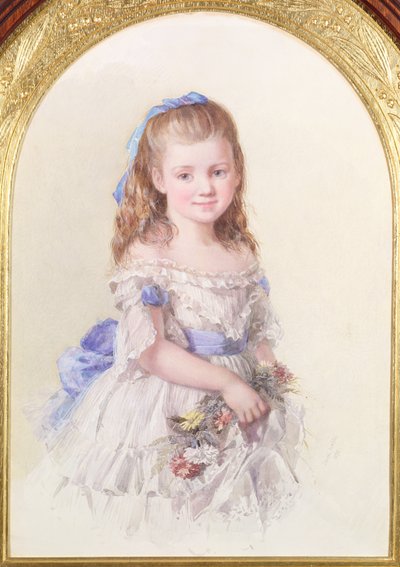 Portrét Winifred Mary Bombass, ve věku deseti, 1872 od Isabel Oakley Naftel