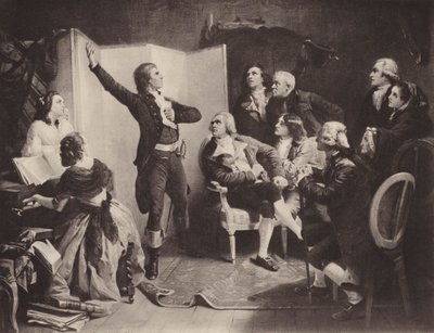 První zpěv Marseillaisy (litho) od Isidore (after) Pils