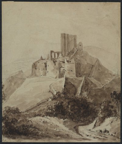 Ruiny zámku dArque, 1819. od Isidore Justin Taylor