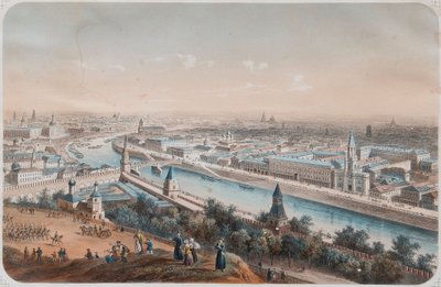 Panoramatický pohled na Moskvu, 1820 od Isidore Laurent Deroy