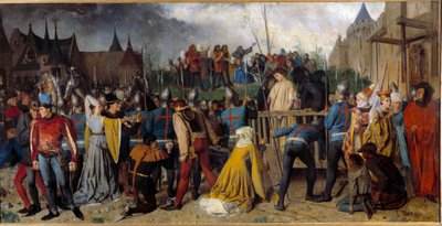 100letá válka: Johanka z Arku vedla k řezníkovi (1412-1431). Obraz Patroise Isidora (1815-1884) Ec. Fr. od Isidore Patrois