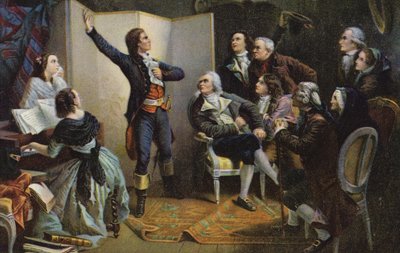 Claude Joseph Rouget de Lisle zpívá La Marseillaise od Isidore Pils