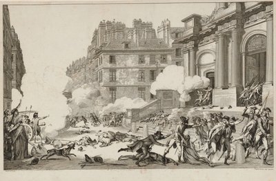 13 Vendémiaire. Napoleon Bonaparte potlačil rojalistické povstání ... v Paříži, 1797. od Isidore Stanislas Helman