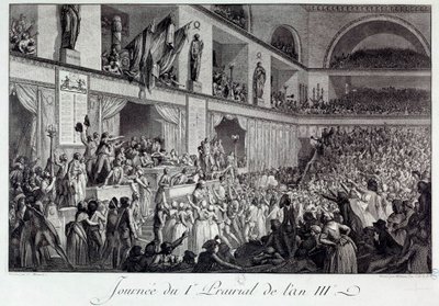 Francouzská revoluce: Den lidového povstání proti hladu v I. prérii roku III (20. 5. 1795): obyvatelstvo vtrhlo do Konventu a zmasakrovalo zástupce Jeana Bertranda Ferauda (1759-1795), který měl na starosti zásobování z Paříže, který opp od Isidore Stanislas Helman