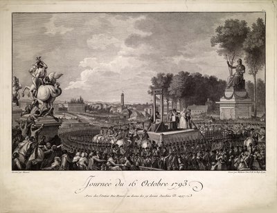Den 16. října 1793 Poprava Marie Antoinetty 16. října 1793, c. 1795. od Isidore Stanislas Helman