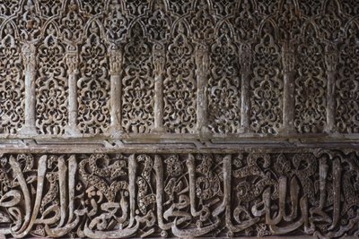Detail motivu interiéru ve věži princezen (Torre de los Infantes) (kámen) od Islamic School