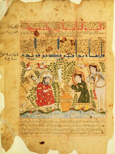Paní Arabe 2964 fol. 5 Scéna z Pojednání o Theriacu po Galienovi, 1217 od Islamic School