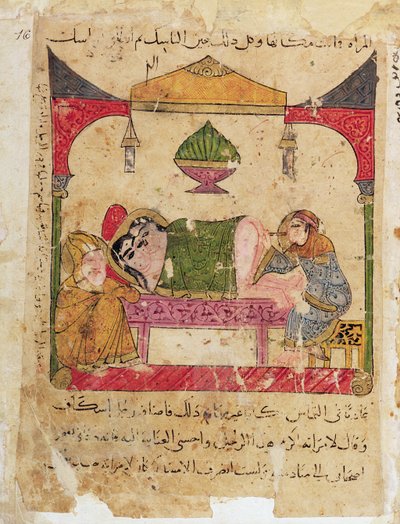 Paní Arabe 3467 Lékařské vyšetření, z Knihy Kalila a Dimna od Islamic School