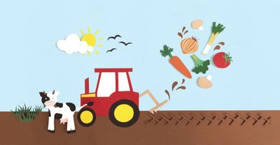 Farmyard, 2016 papír od Isobel Barber