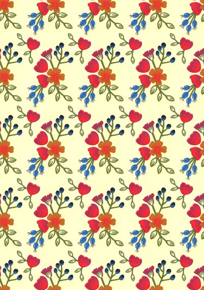 Flora print, 2015 (řezaný papír) od Isobel Barber