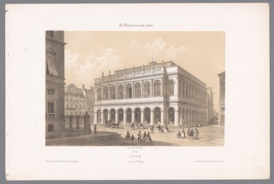Pohled na lyonskou operu Lyons. Le Grand Theatre (název na objektu) Současná Francie (název série) La France de nos jours (název série na objektu) od Isodore Laurent Deroy