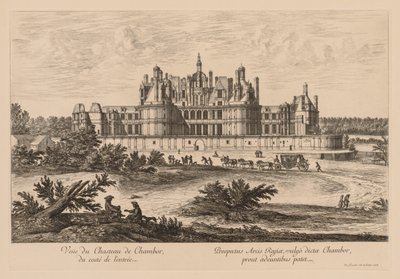 Pohled na palác Chambord od vchodu od Israël Silvestre