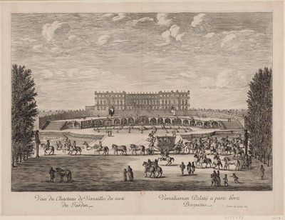 Pohled na palác ve Versailles ze zahrady od Israël Silvestre