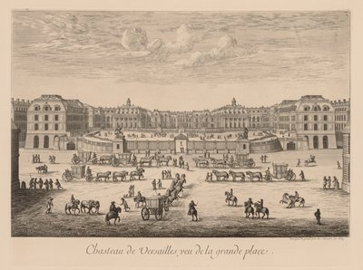 Pohled na palác ve Versailles, z hlavního náměstí od Israël Silvestre