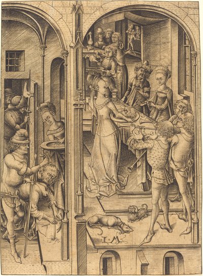 Stětí hlavy svatého Jana Křtitele, c. 1480. od Israhel van Meckenem