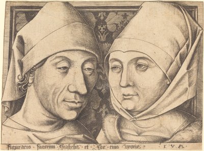 Dvojportrét Israhela van Meckenema a jeho manželky Idy, c. 1490. od Israhel van Meckenem
