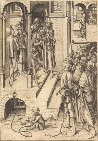 Hle muž, c. 1480 od Israhel van Meckenem
