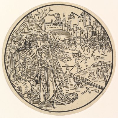 Judith s hlavou Holoferna. od Israhel van Meckenem
