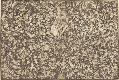 Ozdobný panel se dvěma milenci, c. 14901500. od Israhel van Meckenem