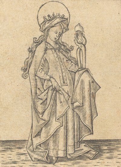Svatá Agáta, c. 1465. od Israhel van Meckenem