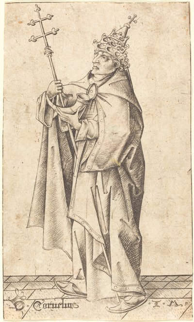 Svatý Kornélius, c. 1470. od Israhel van Meckenem