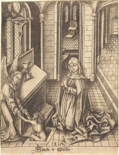 Svatá Ottilie, c. 14751480. od Israhel van Meckenem