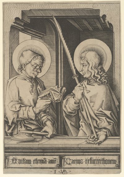 Svatí Matyáš a Juda Tadeáš, z The Apostles,.n.d. od Israhel van Meckenem