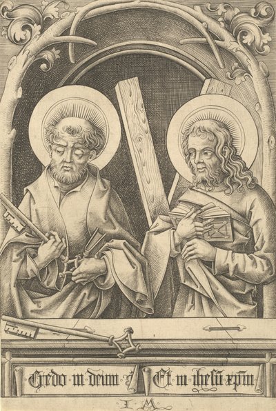 Svatí Petr a Ondřej, c. 14801485. od Israhel van Meckenem