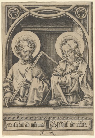 Svatí Tomáš a Jakub Menší, z The Apostles,.n.d. od Israhel van Meckenem