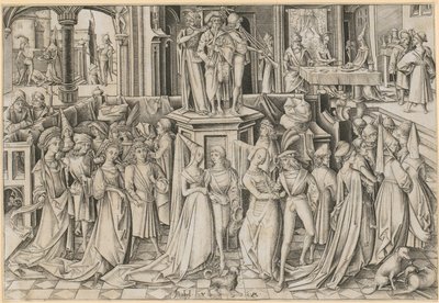Tanz am Hof des Herodes od Israhel van Meckenem
