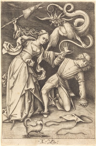 Naštvaná manželka, c. 14951503. od Israhel van Meckenem