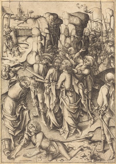 The Betrayal, c. 1480. od Israhel van Meckenem