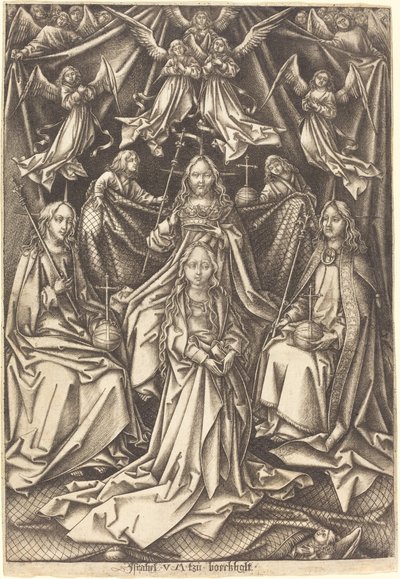 Korunovace Panny Marie, c. 14901500. od Israhel van Meckenem