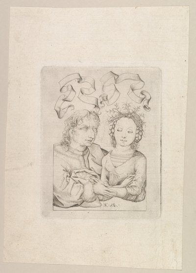 The Ill-Matched Couple, ca. 1480-90. od Israhel van Meckenem