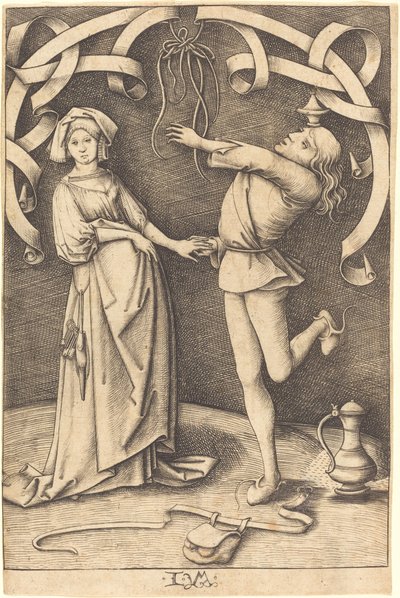 Kejklíř a žena, c. 14951503. od Israhel van Meckenem